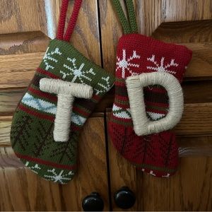Christmas Stocking Letter Pins T, D, N